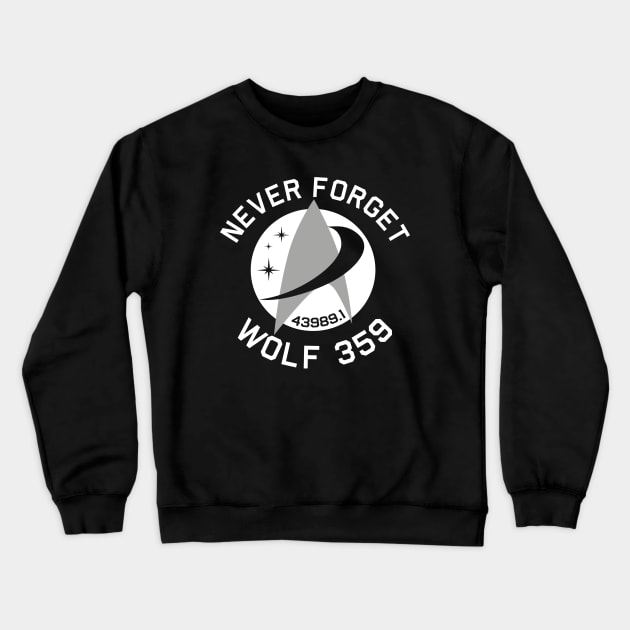 Never Forget Wolf 359 Crewneck Sweatshirt by PopCultureShirts